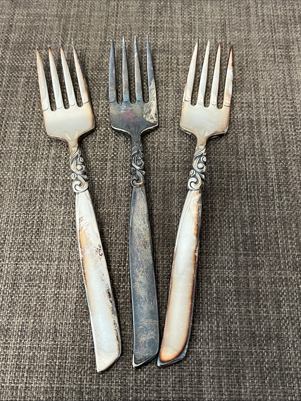 Oneida Community Silver Plated Salad Forks - Set of 3